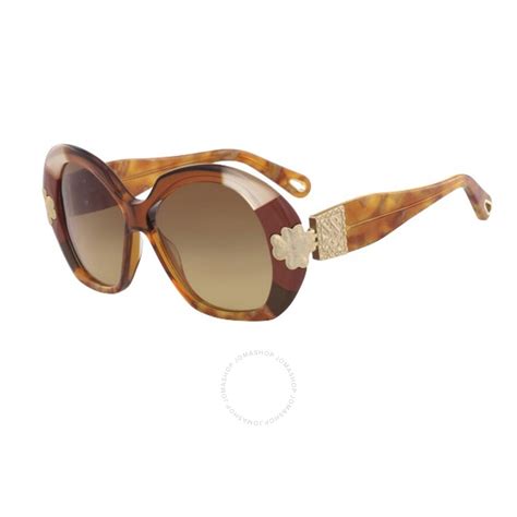 Chloe Gold Patchwork Ladies Sunglasses CE743S 245 54